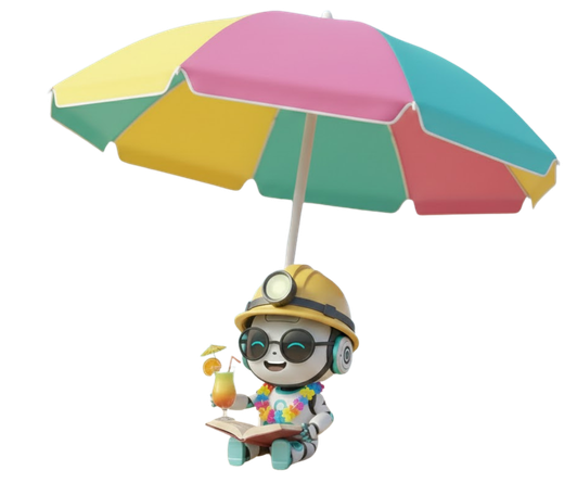 Mascotte Orgalia pour la gestion des congés, absences et plannings BTP.