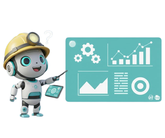 Robot Orgalia générant des rapports de chantier et exports Excel/PDF.